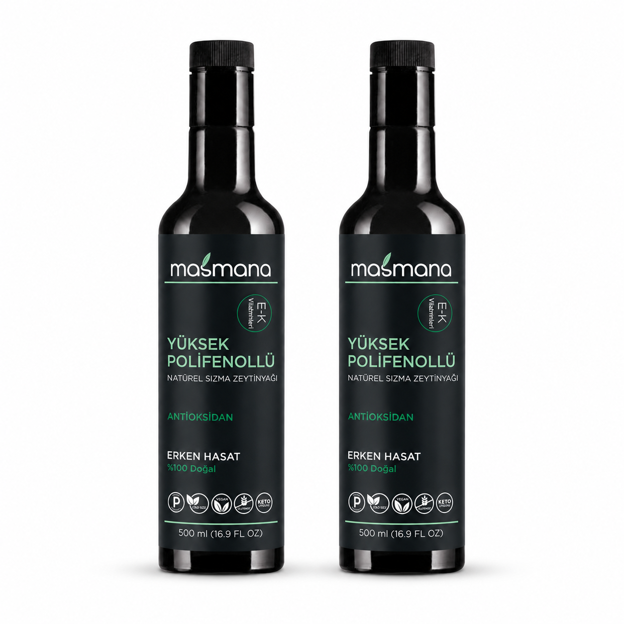 Yüksek Polifenollü Erken Hasat Zeytinyağı | 500 ml