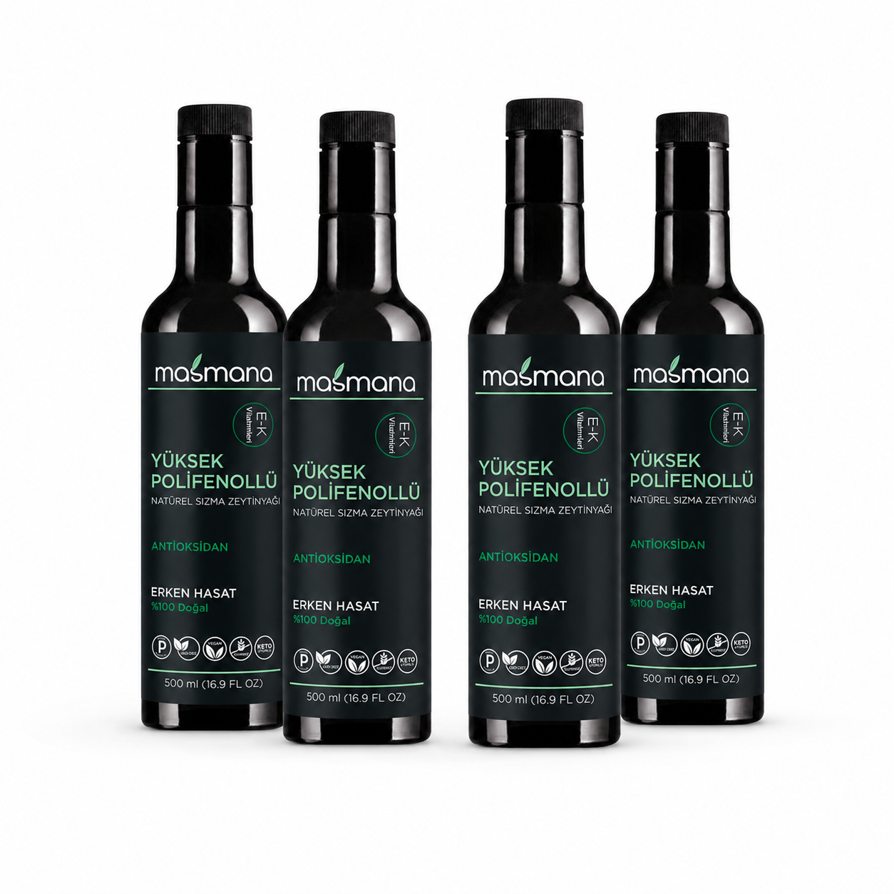 Yüksek Polifenollü Erken Hasat Zeytinyağı | 500 ml
