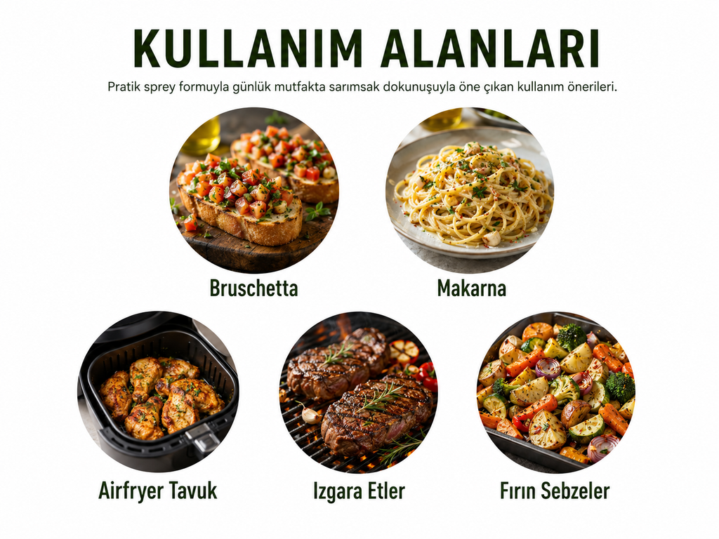 Sarımsaklı Sprey Zeytinyağı – 150 ml