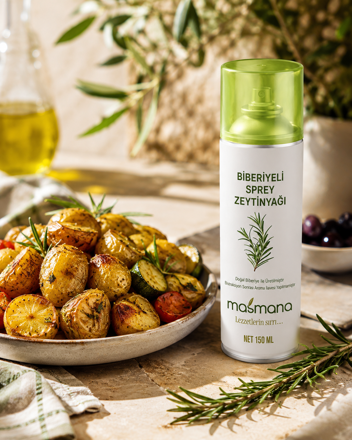 Biberiyeli Sprey Zeytinyağı – 150 ml